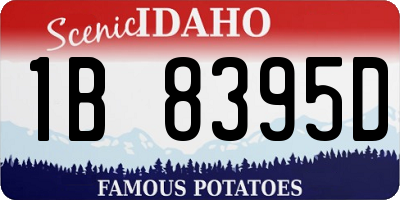 ID license plate 1B8395D