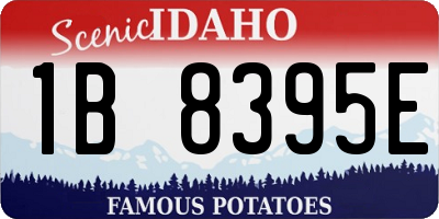 ID license plate 1B8395E