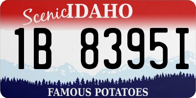 ID license plate 1B8395I