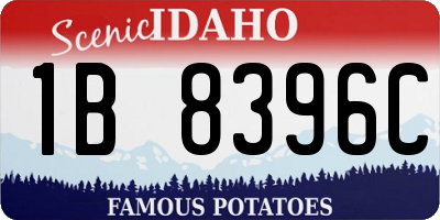 ID license plate 1B8396C