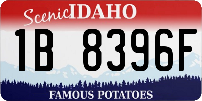 ID license plate 1B8396F