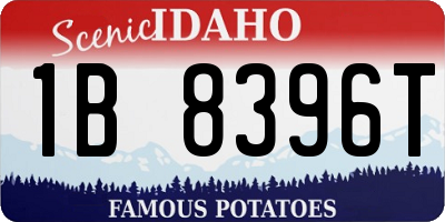 ID license plate 1B8396T