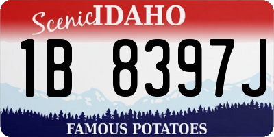 ID license plate 1B8397J