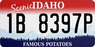 ID license plate 1B8397P