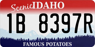 ID license plate 1B8397R