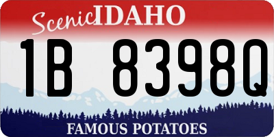 ID license plate 1B8398Q