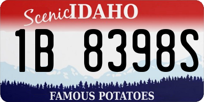 ID license plate 1B8398S