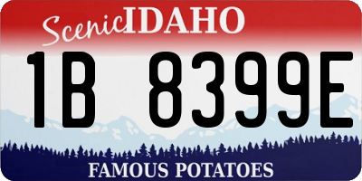 ID license plate 1B8399E