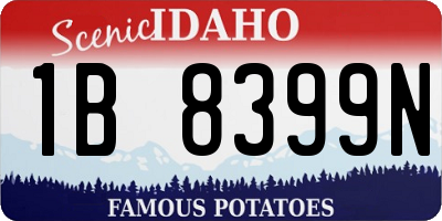 ID license plate 1B8399N