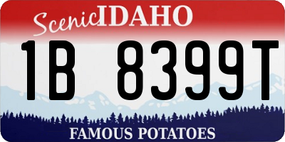 ID license plate 1B8399T