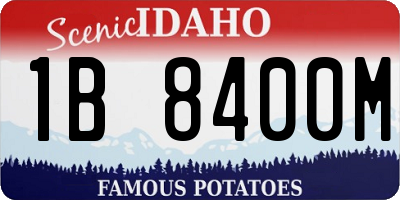 ID license plate 1B8400M
