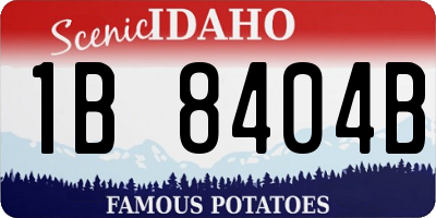 ID license plate 1B8404B