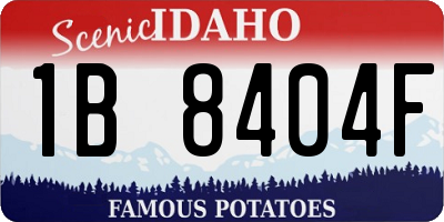 ID license plate 1B8404F