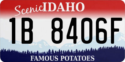 ID license plate 1B8406F