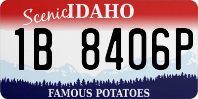 ID license plate 1B8406P