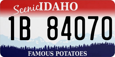 ID license plate 1B8407O