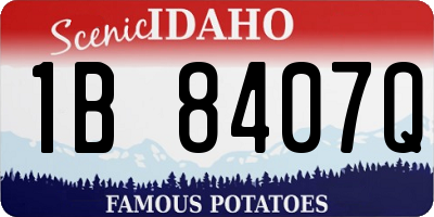 ID license plate 1B8407Q