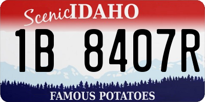 ID license plate 1B8407R