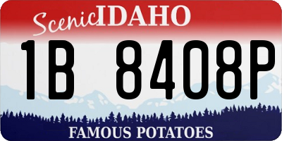 ID license plate 1B8408P