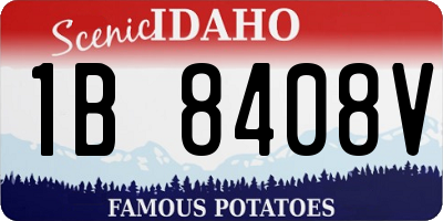 ID license plate 1B8408V