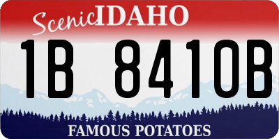 ID license plate 1B8410B