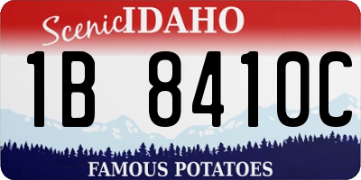 ID license plate 1B8410C