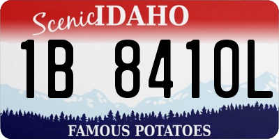 ID license plate 1B8410L