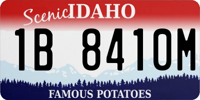 ID license plate 1B8410M