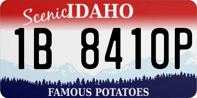 ID license plate 1B8410P