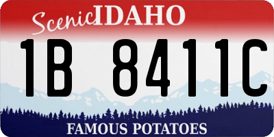ID license plate 1B8411C