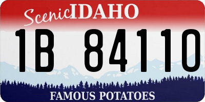 ID license plate 1B8411O
