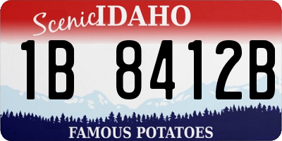 ID license plate 1B8412B