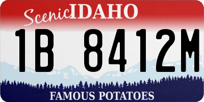 ID license plate 1B8412M