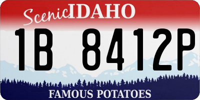 ID license plate 1B8412P