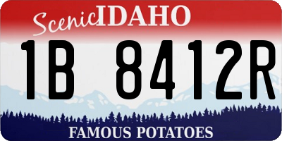 ID license plate 1B8412R