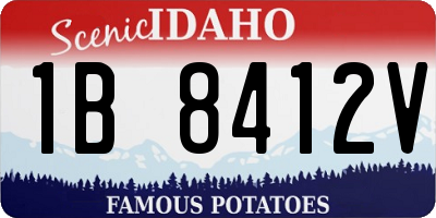 ID license plate 1B8412V