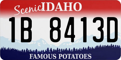 ID license plate 1B8413D