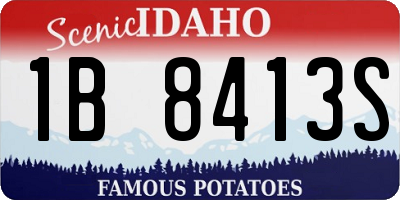 ID license plate 1B8413S