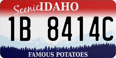ID license plate 1B8414C