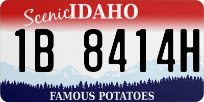 ID license plate 1B8414H
