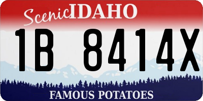 ID license plate 1B8414X