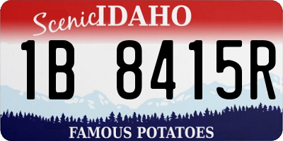ID license plate 1B8415R