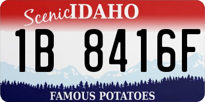 ID license plate 1B8416F