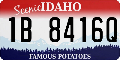 ID license plate 1B8416Q