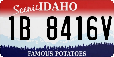 ID license plate 1B8416V