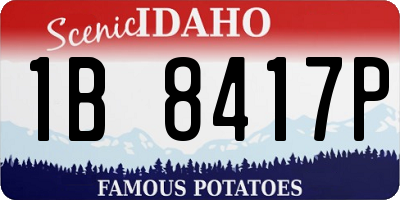 ID license plate 1B8417P