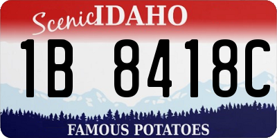 ID license plate 1B8418C