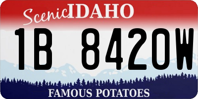 ID license plate 1B8420W