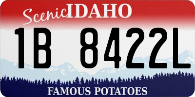 ID license plate 1B8422L