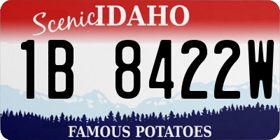 ID license plate 1B8422W